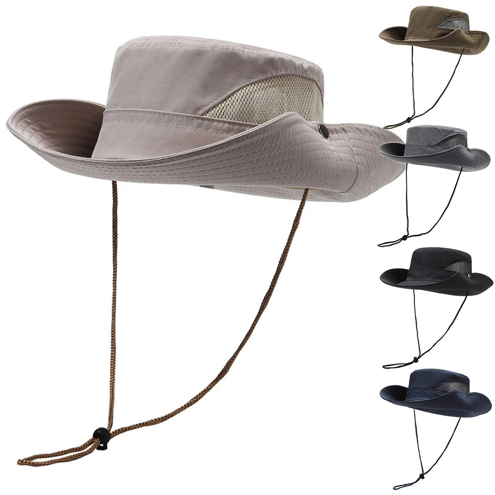 Unisex Hiking Waterproof Summer Sun Hat Women Sun Foldable Bucket Hat Wide Brim Bonnie Hat Outdoor Light Fishing Fisherman Hat