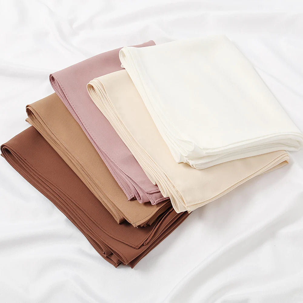 70x180cm Women Big Size Plain Solid Cotton Rayon Hijab Scarf Lady High Quality Wrap Shawls Musulman Headband Islamic Turban Veil