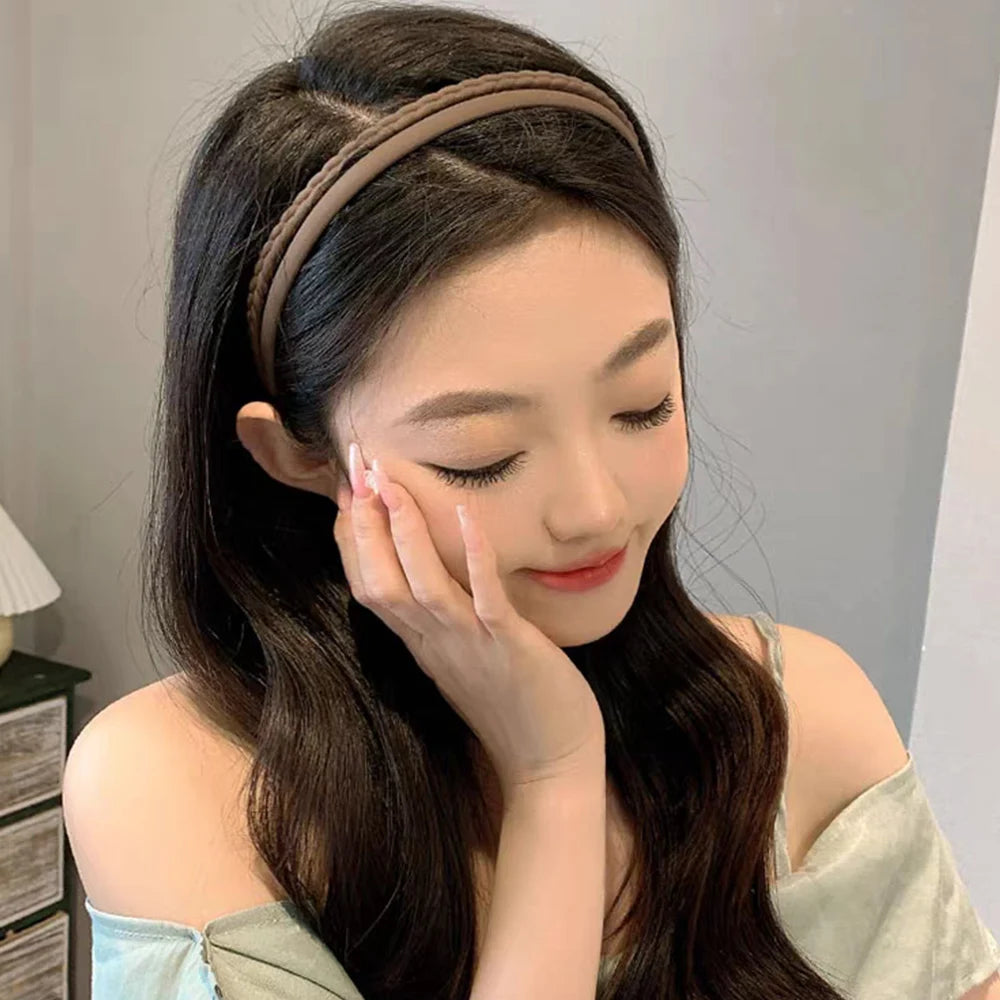 5Pcs/Set Simple Non-slip Hair Bands For Women Men Simple Headband Washing Hair Bang Holder Facial Mask Hair Hoop Hair Accessory