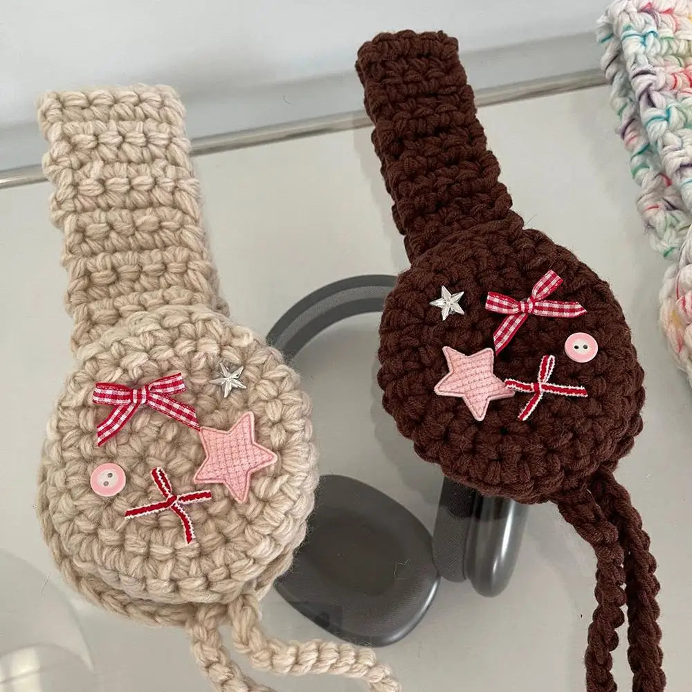 New Korean Stylish Winter Thermal Ear Covers Soft Unisex Earmuffs For Hiking Hook Shaped Earmuffs Knitted INS Christmas Earmuffs